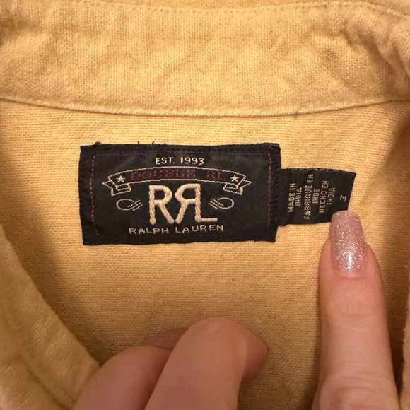 Ralph Lauren RRL Men's Mustard Button Down Shirt - Picture 2 of 8